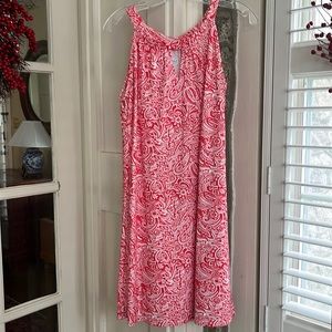 South wind super comfortable sleeveless orange print dress, with pockets!!